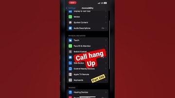 How to enable call hang up in iPhone and iOS device || part 266 || #shortvideo #iphone #ytshorts