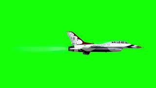 Air Jet Green Screen L Airplane Flying