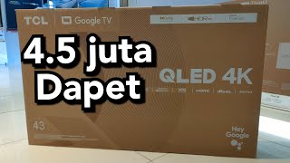 QLED 4 JUTAAN ❓❓UNBOXING TCL QLED GOOGLE TV ‼️