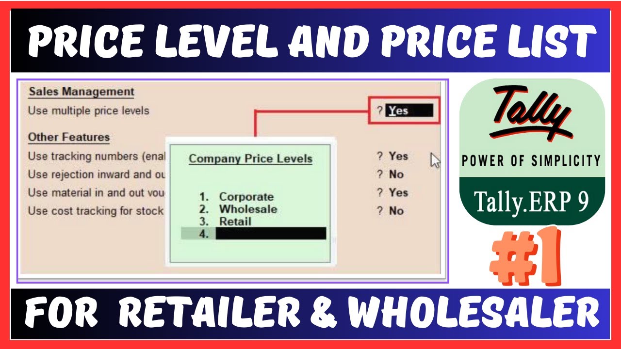 Use Multiple Price Levels In Tally ERP 9 In Hindi YouTube