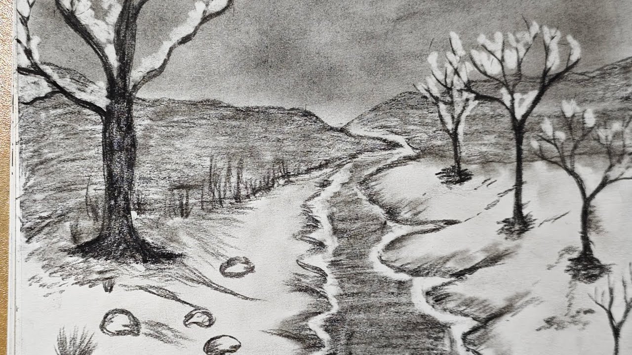 Beautiful scenery sketch 