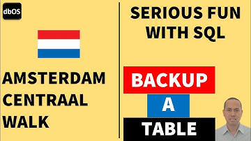 Quickly backup a table | Amsterdam Centraal walk