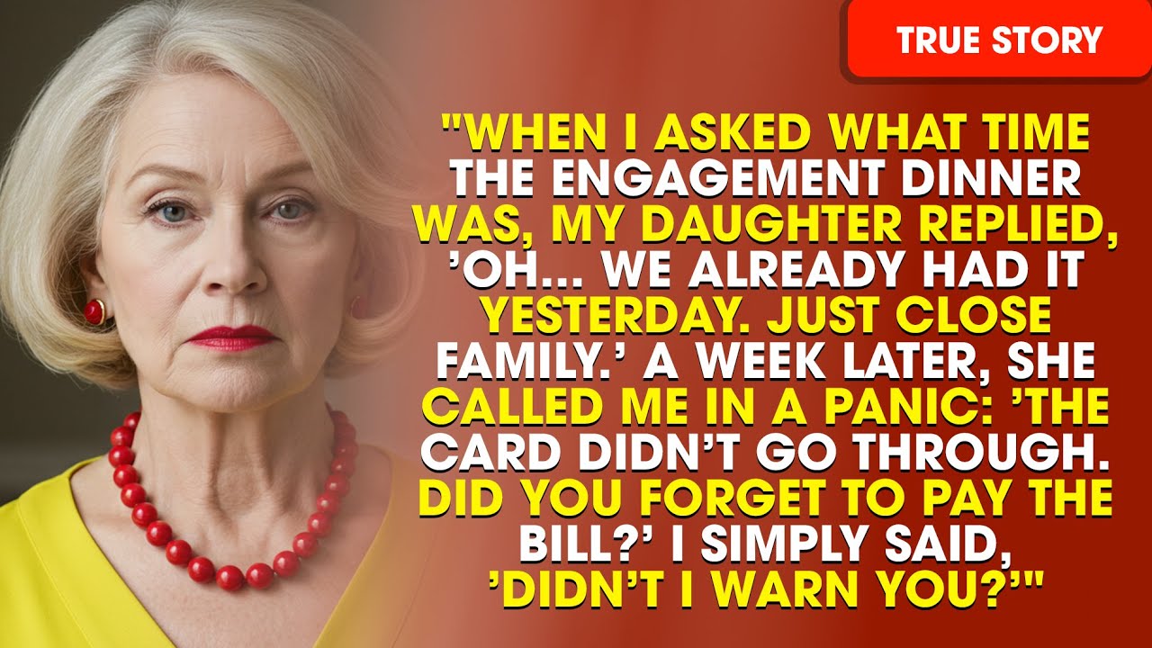 When I Inquired What Time The Engagement Dinner Was, My Daughter Said: Oh, We Had It Yesterday. So I