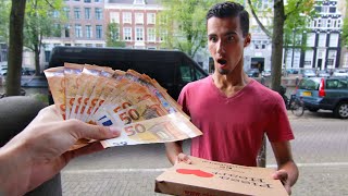1000 Euro Fooi Geven Aan Pizza Bezorgers