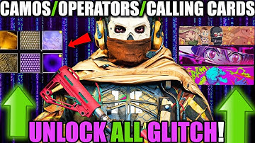 *NEW* UNLOCK ALL GLITCH MW2! CAMOS/CALLING CARDS/OPERATORS/SHOWCASE! MW2 CAMO GLITCH! Modern Warfare