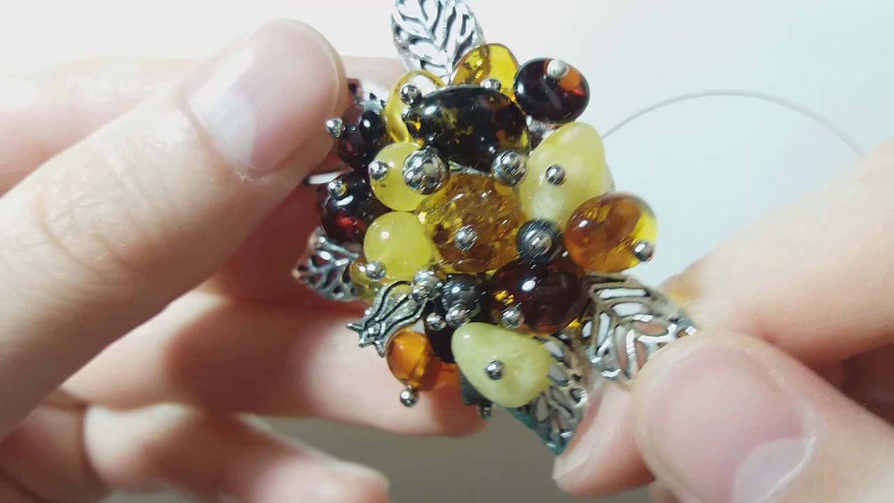 Делаем брошь из натурального янтаря. Часть 2. We make a brooch from natural amber. Part 2.