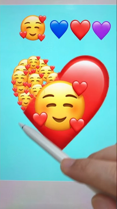 My heart ❤️🧡💛💚 #emoji #shorts #art
