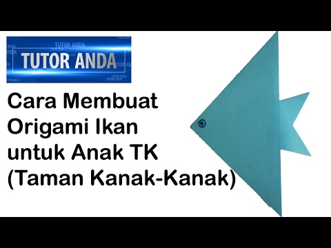 Origami Ikan Anak Tk Youtube Gambar Paus