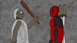 GRANNY vs Deadpool - Drawing cartoons 2