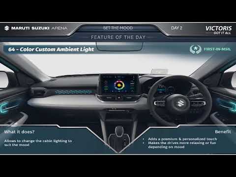 Maruti Suzuki Victoris | Personalize Every Drive with 64 Ambient Colors ✨