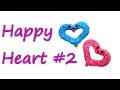 Happy heart 2 tutorial by feelinspiffy rainbow loom