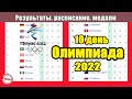 Олимпиаде 2022. Итоги 10 дня. Результаты. Расписание. Медальный зачёт. У России +1 медаль.