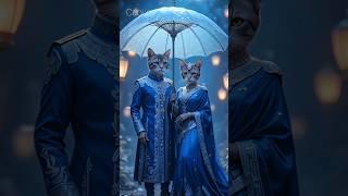 ✨ “Where fairytales wear fur and love glows under a golden umbrella.” 🐾💛