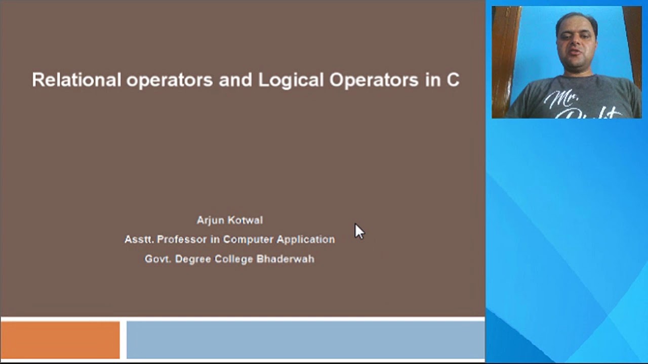 Relational and Logical operators in C - YouTube