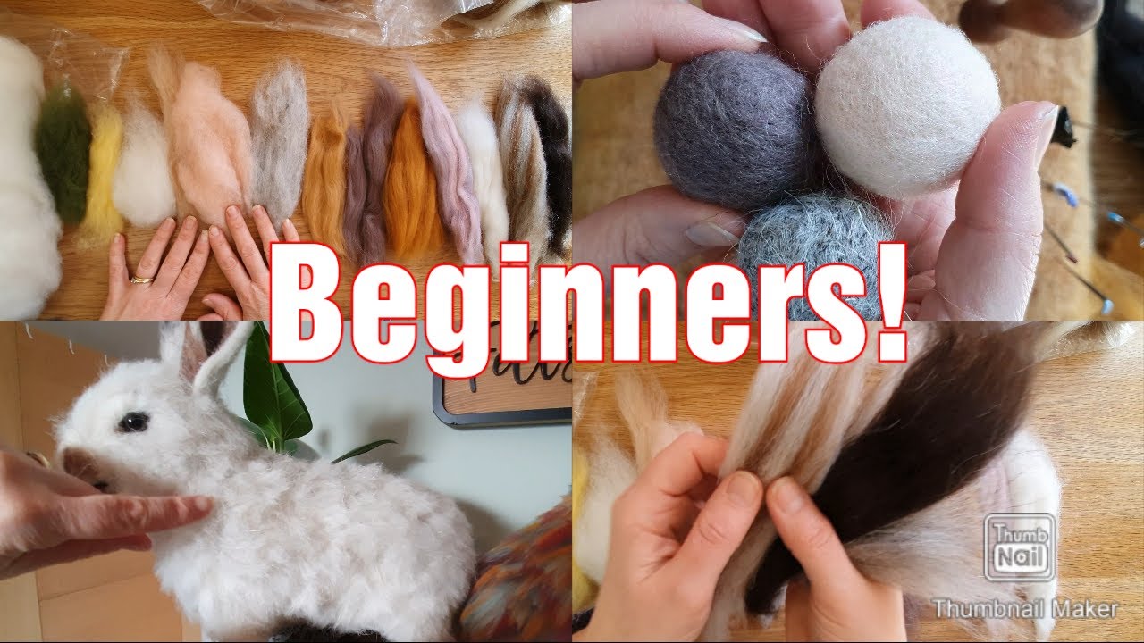 Felting Starter Wool Roving with Instruction Animal Wool Felting for  Beginners Pig 