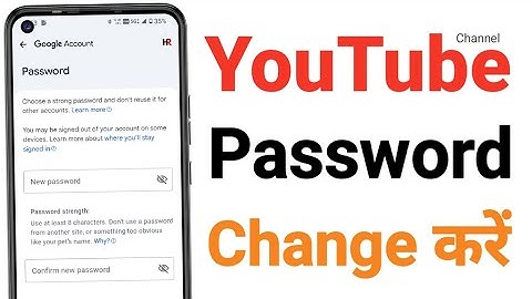 YouTube Channel Ka Password Change Kaise Karen | Change Youtube channel Password | By Harshit
