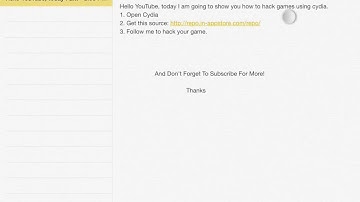How to hack games using cydia