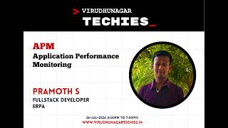 Application Performance Monitoring | Pramoth S | virudhunagartechies.in