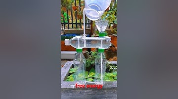 DIY Water Fountain Without Electricity At Home From Discarded Plastic Bottles - DEMO | #shorts