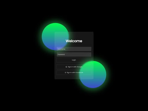 Glassmorphism Login Form | HTML + CSS