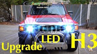 How To Upgrade HUMMER Headlights To LED Lights | How To Upgrade H3 HUMMER Headlights To LED Lights