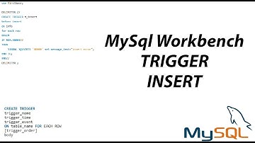 TRIGGER INSERT MySQL Workbench