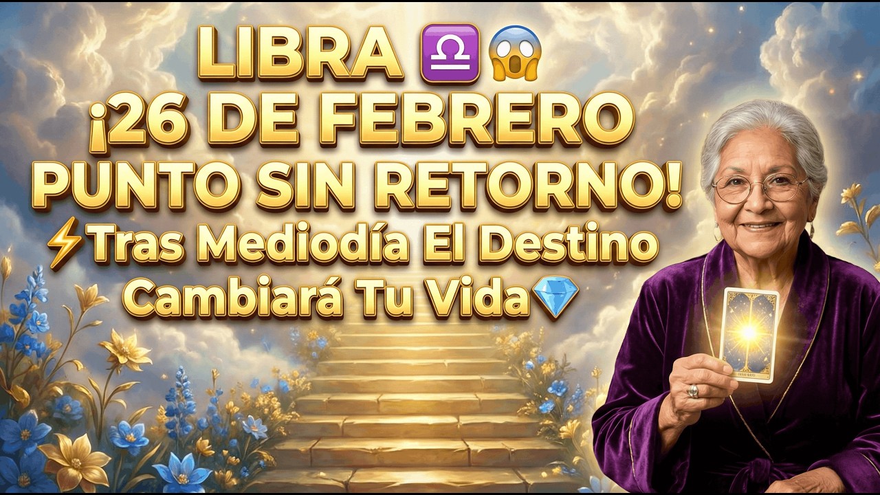 LIBRA ♎ 😱 ¡26 DE FEBRERO: PUNTO SIN RETORNO! ⚡️ Tras Mediodía El Destino Cambiará Tu Vida 💎