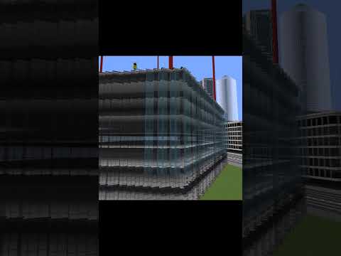 マイクラで超高層ビルを作ってみた！ #マイクラ建築 #minecraftbuilding
