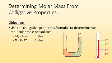 Determining Molar Mass from Colligative Properties