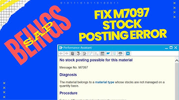 M7097   No stock posting possible for this material