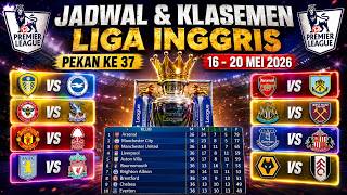 Jadwal Liga Inggris 2026 Pekan 37 | Aston Villa vs Liverpool & Arsenal vs Burnley | EPL 2026