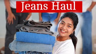 ✨Jeans Haul എല്ലാ Girls ന്റെ അടുത്തും വേണ്ട കുറച്ചു Jeans Try on കാണാം 🔥 in Malayalam