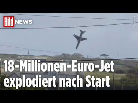DRAMA ÜBER WALES: Jet stürzt kurz nach dem Start ab, Piloten retten sich per Schleudersitz
