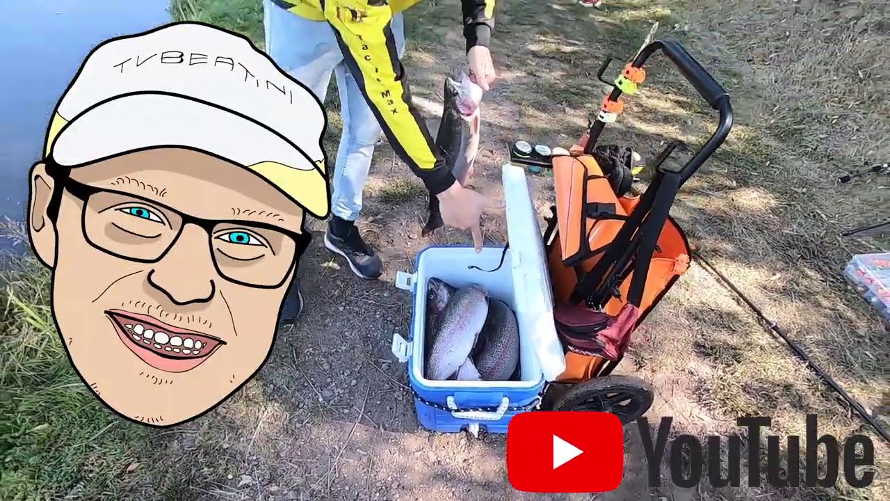 Sascha Kunkel von TFT und Lasse Ahrens in Storkesøen Ribe Sommerfischen