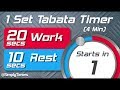 1 set tabata workout interval timer 20 sec  10 sec 4 minute workout
