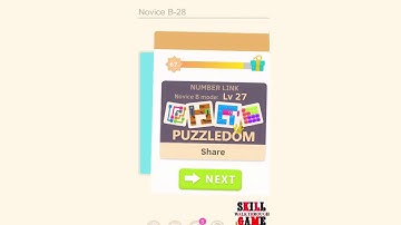 Puzzledom - Number Link - Novice B Level 1 - 50 - Walkthrough