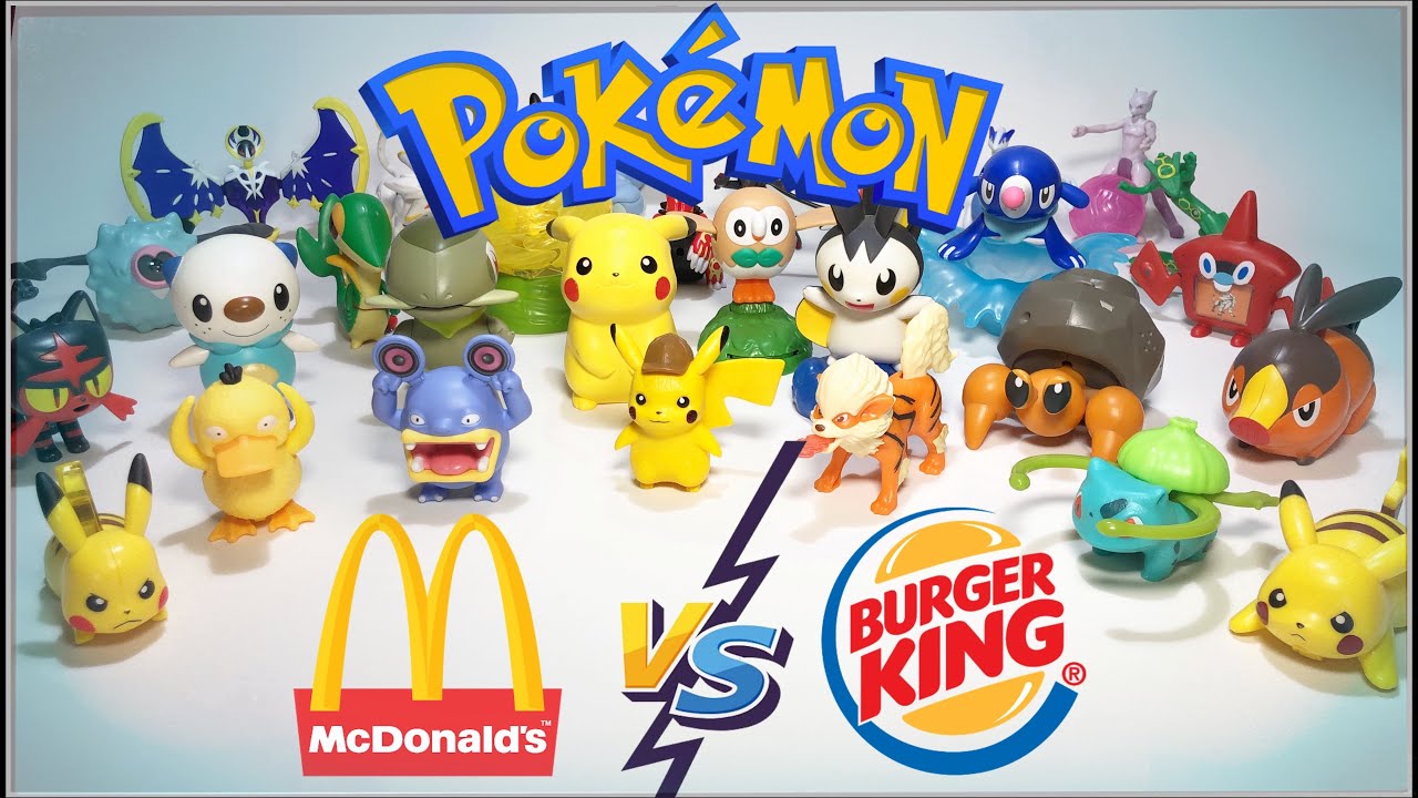 Bonecos Pokémon Mc Donalds e Burguer king