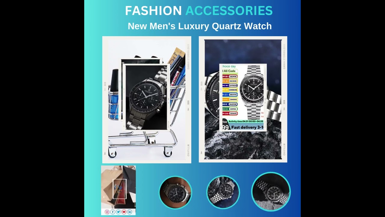 New Men's Luxury Quartz Watch – Speed Chronograph  | Fooclick e-commerce store