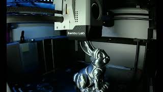 Matmire Makes Robo Bunny 75% scale 3D print timelapse on Bambu X1 Carbon