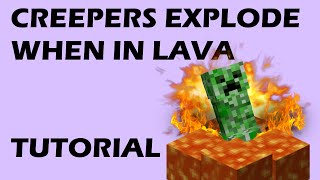 Creepers in lava explode? I can do that! - Minecraft Tutorial