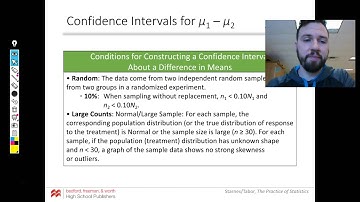 AP Stats 10.2 Comparing two means