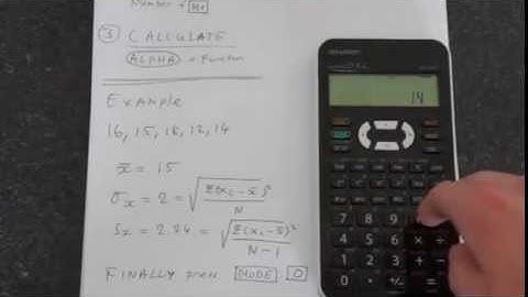 How to Calculate Standard Deviation Using Sharp El-531X
