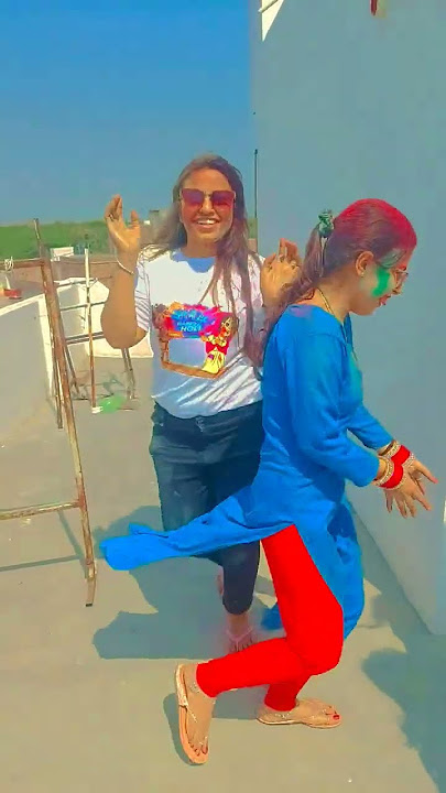happy holi #trending #nupur and nishtha