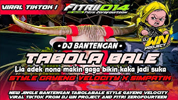 DJ BANTENGAN‼️TABOLA BALE (LIA ADEK NONA MAKIN GAGA)VIRAL TIKTOK DJ WN PROJECT FEAT FITRI014‼️