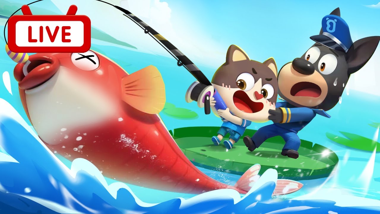 🔴【LIVE】貓小弟釣魚 + 更多 | 啦咘啦哆警長的日常 | Kids Cartoon | 熱門動畫合集 | 安全警長啦咘啦哆 Sheriff Labrador | BabyBus 寶寶巴士