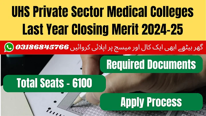 Private Medical College | UHS Private Medical College Admission 2025 | MBBS Admission 2025