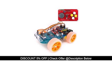 LIMITED OFFER 4WD Wireless JoyStick Remote Control Rubber Wheel Gear Motor Smart Car Kit with Tutor