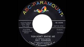 Video thumbnail of "1962 HITS ARCHIVE: You Don’t Know Me - Ray Charles (a #2 record)"