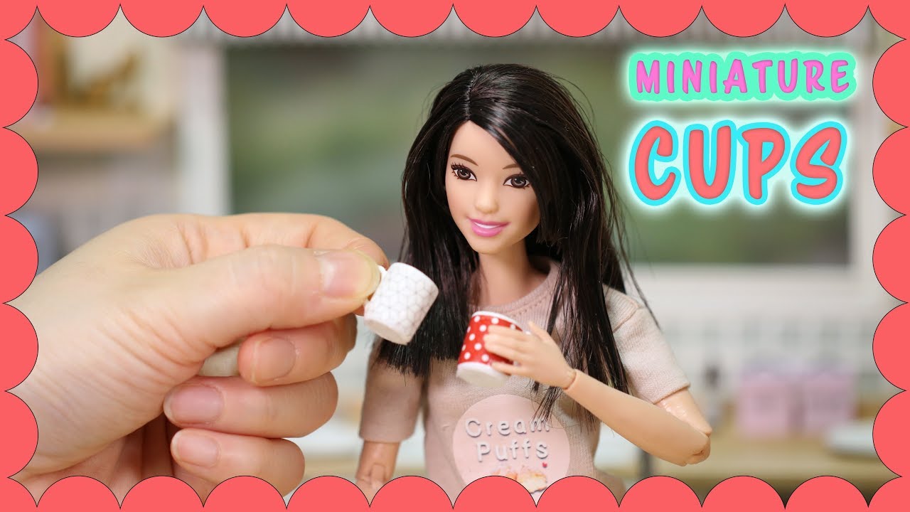 [How to make] Miniature cups for barbie dolls YouTube