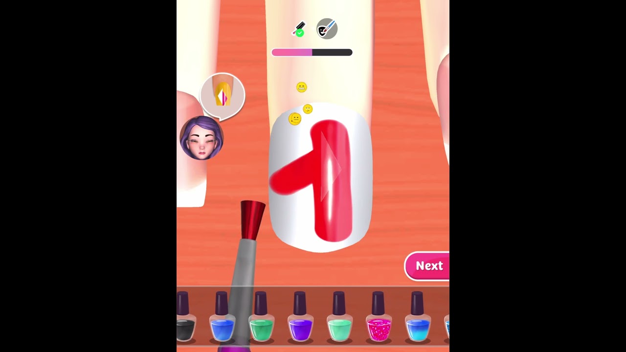 Nail salon 3D traingles nails satisfying game 